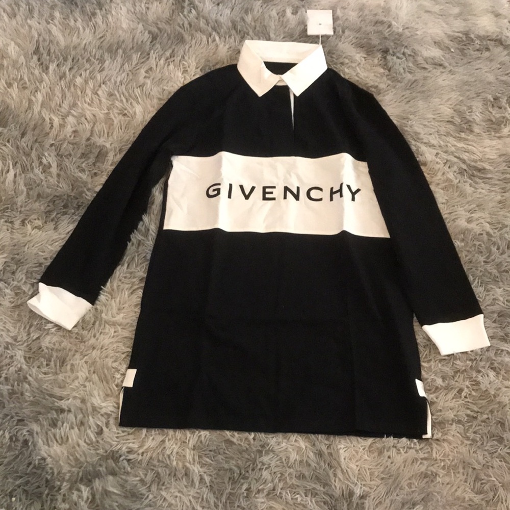 New Authentic GIVENCHY Logo-Print Cotton Mini Dress size S - Picture 11 of 15